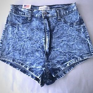 Denim high waist shorts